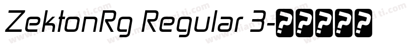 ZektonRg Regular 3字体转换